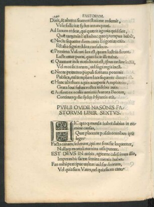 Publii Ovidii Nasonis Fastorum Liber Sextus.
