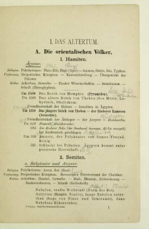 A. Die orientalischen Völker