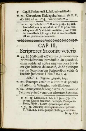 Cap. III. Scriptores Saxoniæ veteris