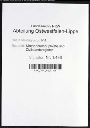 Kirchenbuchduplikat der katholischen Gemeinde Letmathe (GHT 1866). (Gemeinde: Letmathe, katholische Gemeinde)