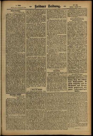 Dritte Ausgabe vom Samstag, den 07. Dezember 1912.