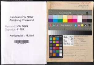 Entnazifizierung Hubert Kohlgrueber , geb. 09.01.1913 (Finanzbeamter)