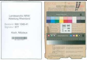Entnazifizierung Nikolaus Koch , geb. 04.08.1907 (Polizist)