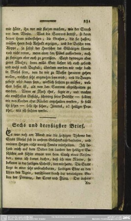 Sechs und dreyßigster Brief