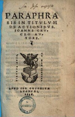 Paraphrasis in titulum de actionibus