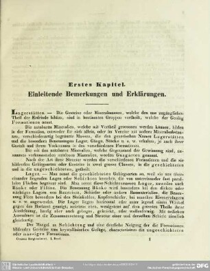 Erstes Kapitel. Einleitende Bemerkungen und Erklärungen
