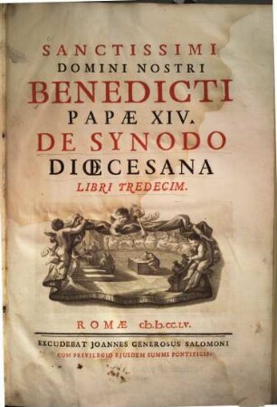 Sanctissimi Domini Nostri Benedicti Papae XIV. De Synodo Dioecesana : Libri Tredecim