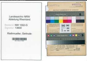 Entnazifizierung Gertrude Riethmueller, geb. 17.02.1911 ()