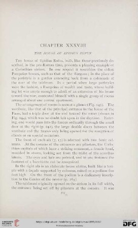 Chapter XXXVIII.: The House of Epidius Rufus