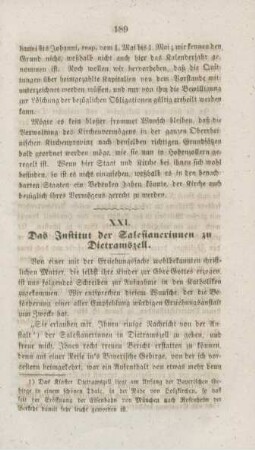 189-191 Das Institut der Salesianerinnen zu Dietramszell