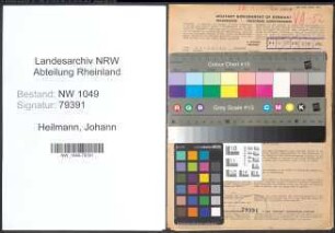 Entnazifizierung Johann Heilmann , geb. 11.02.1905 (Inspektor)