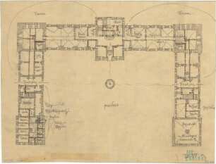 Fischer, Theodor; Bayreuth (Bayern); Rathaus (Umbau Infanteriekaserne) und Saalbau - Grundriss EG