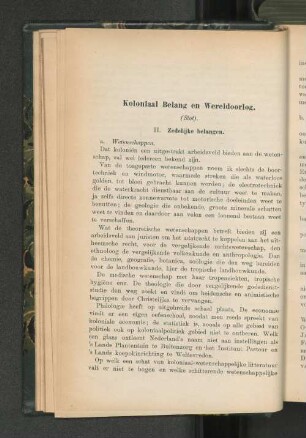 Koloniaal Belang en Wereldoorlog, door G. F. E. Gonggrijp (Slot).