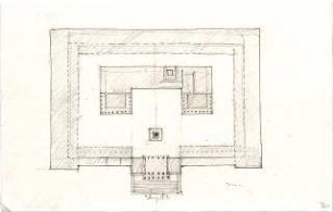 Thiersch, August ; Alexandria (Ägypten); Serapeum von Alexandria, Vorstudien - Grundriss