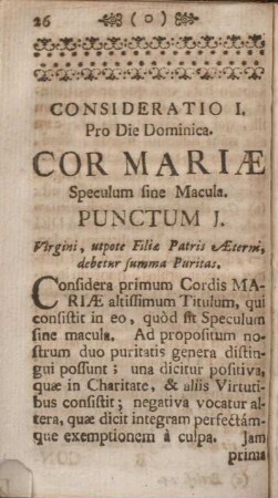 Consideratio I. Pro Die Dominica.