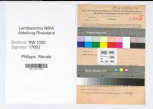 Entnazifizierung Renate Philipps, geb. 22.02.1901 ()