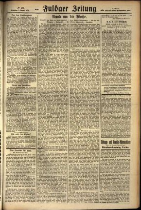 Zweite Ausgabe vom Sonntag, den 07. August 1927.