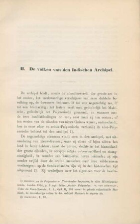 II. De volken van den Indischen Archipel.