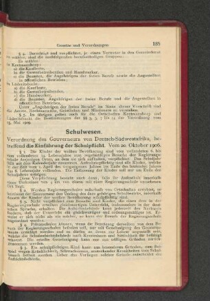 Schulwesen.