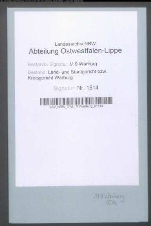 Erblasser: Wolfstein, Joseph; Erblasser: Wolfstein, Caroline, geb. Marienthal: