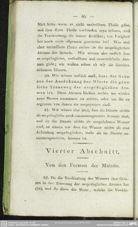 Vierter Abschnitt. Von den Formen der Materie