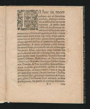 Est hoc in more positum, qui ad dicendum accedunt...