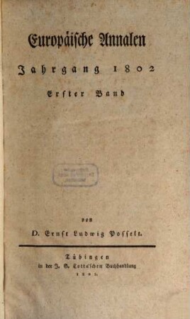 Europäische Annalen. 1802, 1/2