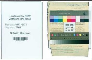 Entnazifizierung Hermann Schmitz , geb. 11.02.1891 (Landwirt)