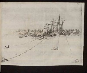 Mehrfachverankerung eines Schiffes am Strand