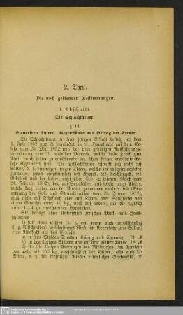 2. Theil. Die noch geltenden Bestimmungen