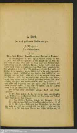 2. Theil. Die noch geltenden Bestimmungen