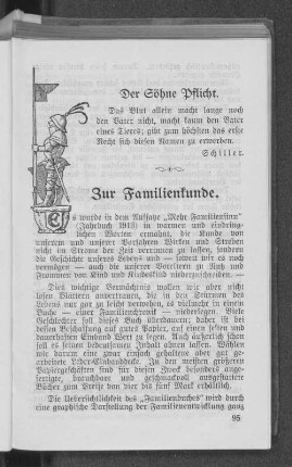 Zur Familienkunde.