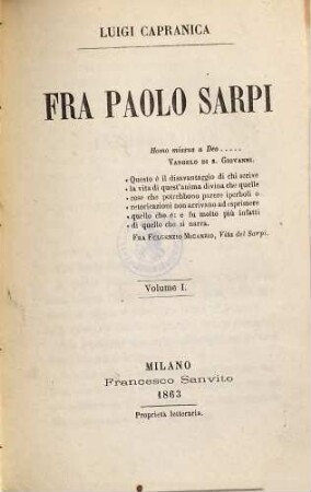 Fra Paolo Sarpi, 1
