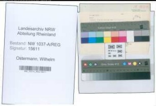 Entnazifizierung Wilhelm Ostermann , geb. 00.00.0000 (Lokfuehrer)