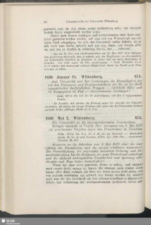674. 1636, Januar 24. Wittenberg