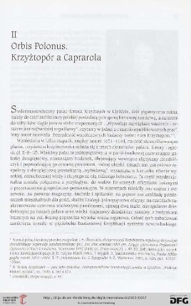 II. Orbis Polonus. Krzyżtopór a Caprarola