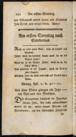 132-143, Am ersten Sonntag nach Epiphanias.