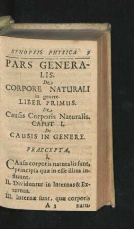 Caput I. De Causis In Genere.