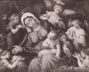 Madonna mit dem Kind und Engeln