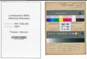 Entnazifizierung Heinrich Theisen, geb. 07.10.1893 (Ingenieur)