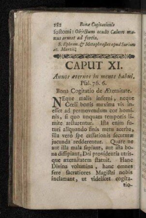 Caput XI. Bona Cogitatio de Æternitate.
