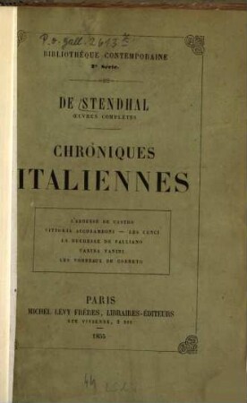 Chroniques italiennes