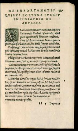 Quibus Fortuna Fuerit Insidiatrix Et Adversa.