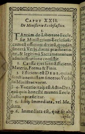 Caput XXII. De Ministerio Ecclesiastico.