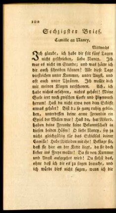 Sechzigster Brief. - Neun und sechzigster Brief.