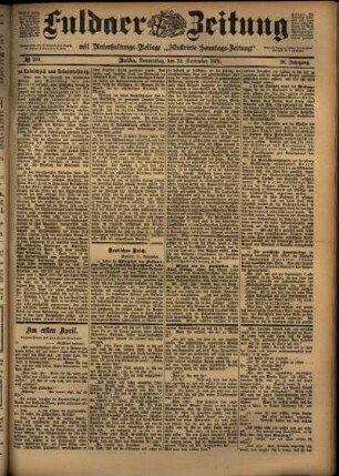 Ausgabe vom Donnerstag, den 12. September 1901.