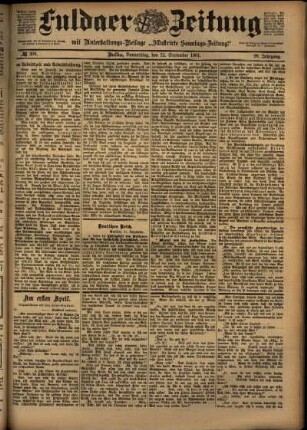 Ausgabe vom Donnerstag, den 12. September 1901.