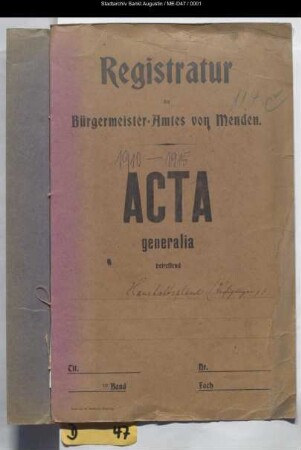 Haushaltspläne - generalia und specialia -