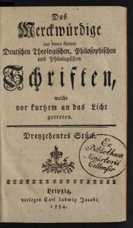 Dreyzehentes Stück
