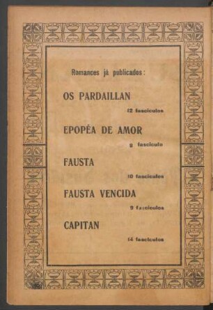 Romances já publicados